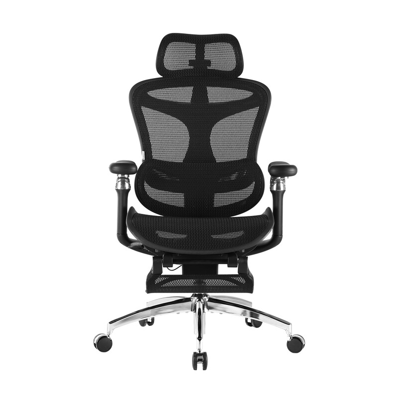 Sihoo Doro C300 Ergonomischer Bürostuhl mit ultraweichen 3D-Armlehnen, dynamische Lordosenstütze fürs Homeoffice, verstellbare Rückenlehne, mit Fußpedal (Schwarz)