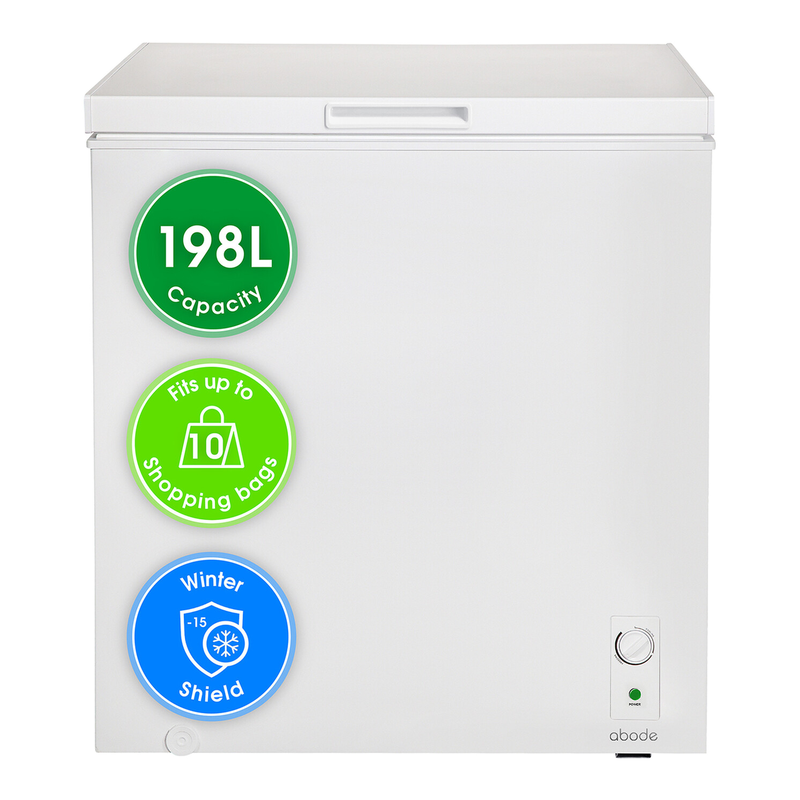 Abode A198cf0e1w 198L Chest Freezer - White - E Rated