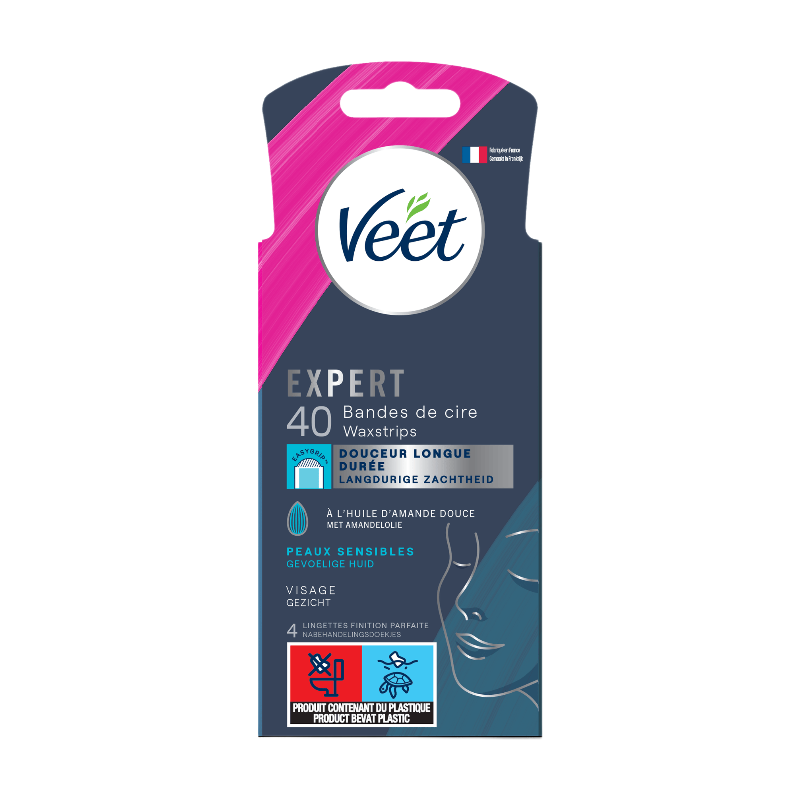 Veet Expert Ontharingsstrips - Gezicht - Gevoelige huid - 40 stuks