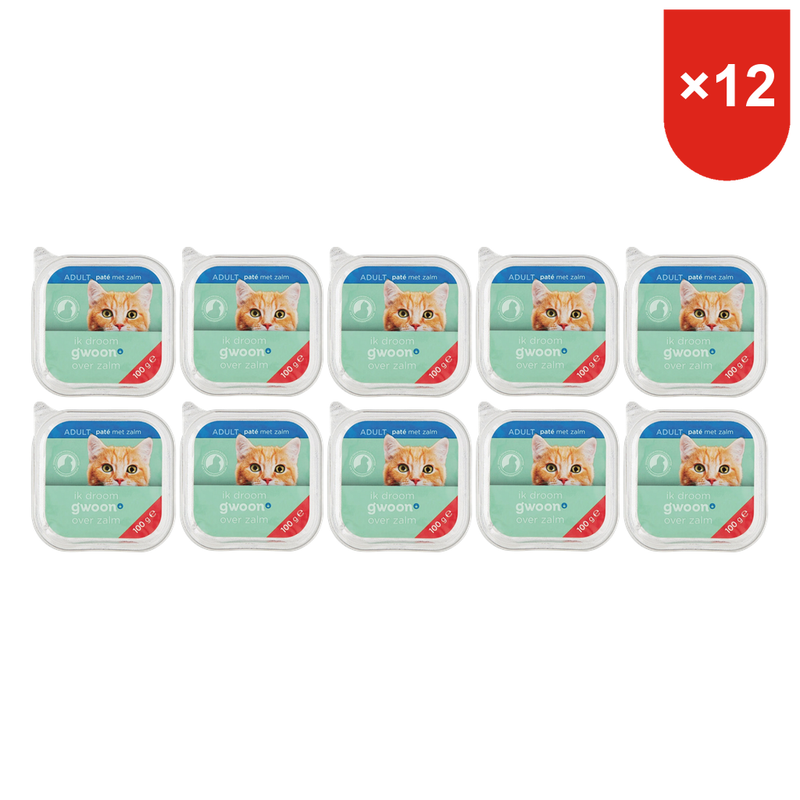 g'woon Pâtée pour chat au saumon 100 g * 12