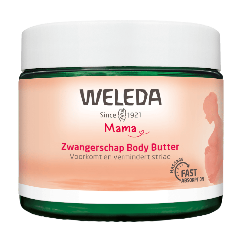 Weleda zwangerschap body butter - roos & sinaasappel - striae voorkomen & verminderen - 100% natuurlijke ingrediënten - 150 ml