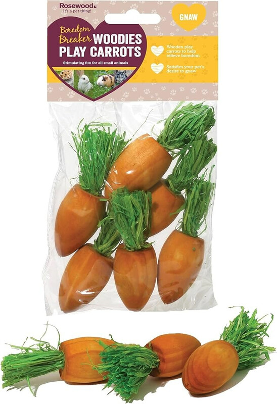 Rosewood Boredom Breaker Woodies Play Carrots For Small Animals