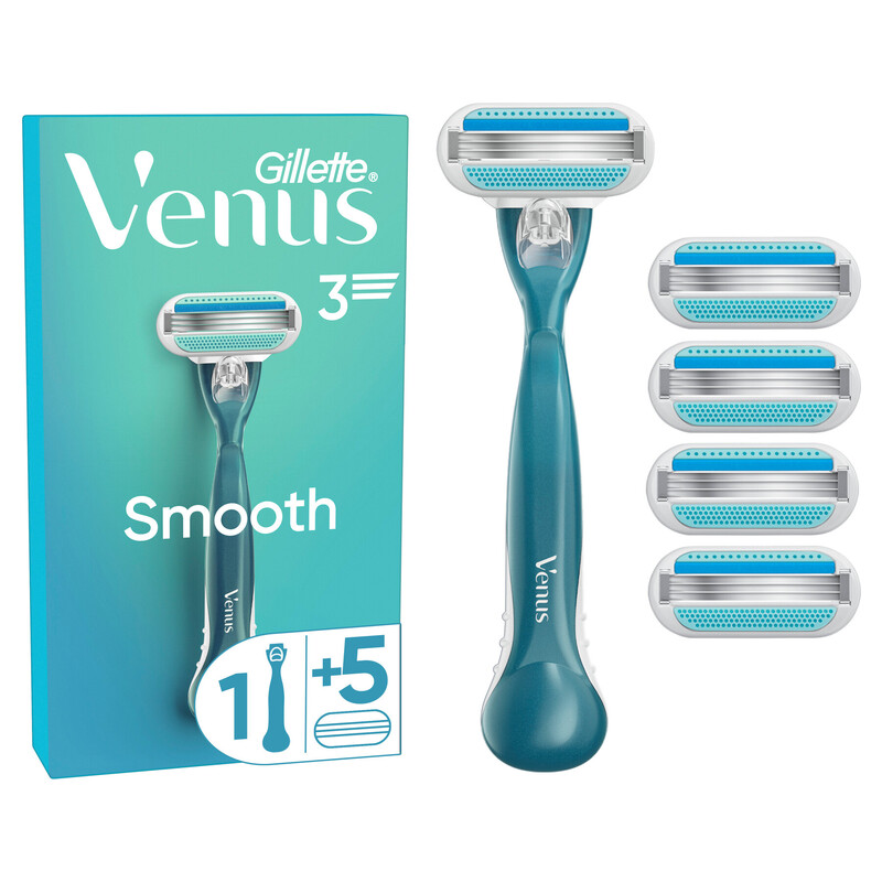 Gillette Venus Smooth Damenrasierer Mit Wiederverwendbarem Handstück 5 Ersatzklingen