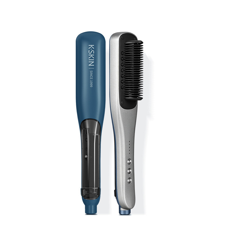K·SKIN KD880 Dampf-Haarglättungsbürste/Glätteisen, PTC Gleichmäßige Erwärmung + Spray Befeuchtende Haarpflege Design, Schnelles Styling Schließt Feuchtigkeit ein und Anti-Frizz, Glattes und geschmeidiges Haar mit einem Kamm