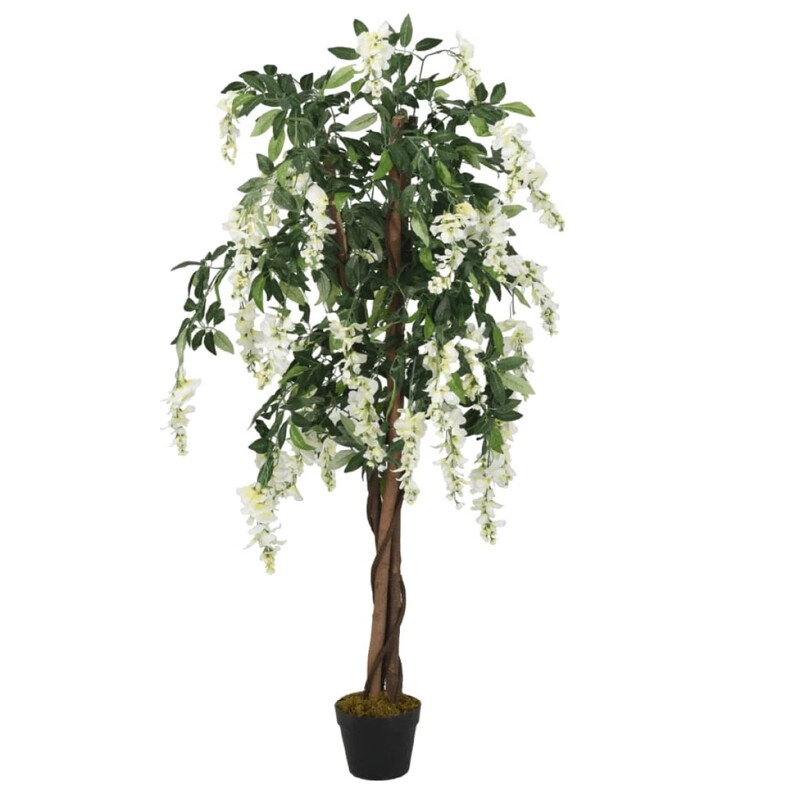 VidaXL kunstmatige blauwereger, 560 bladeren, 80 cm, groen en wit