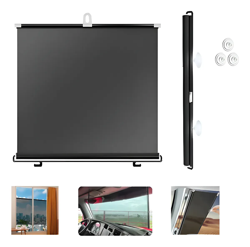 HELLO LEIBOO Einziehbares Sonnenschutzrollo für Auto-Fenster 58 x 125 cm, UV-Schutz, Wärmeisolierung, Auto-Rollo