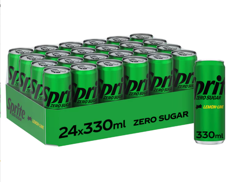 Sprite Zero Sugar Citroen-Limoen 24 x 330 ml