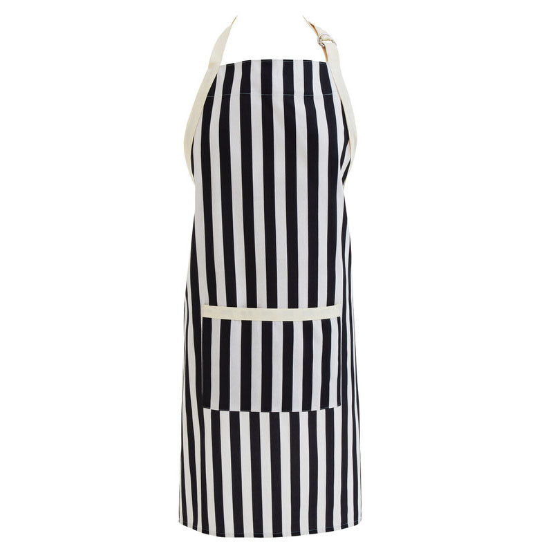Kitchen Apron Stripe Black/White
