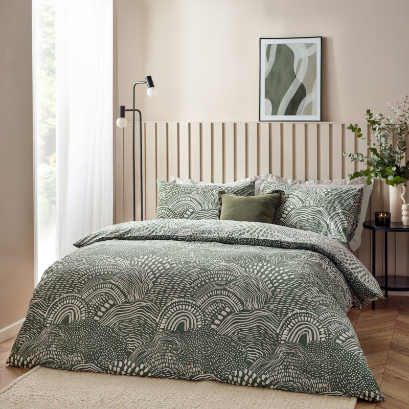 Duvet Cover Set Nola Olive King
