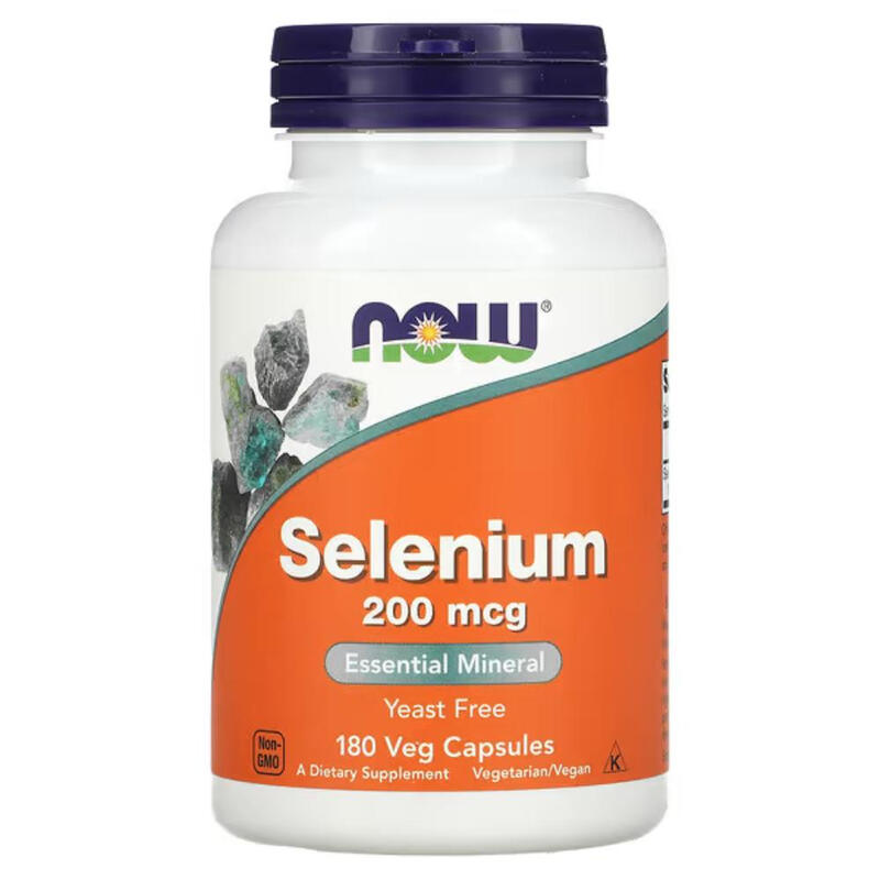 Now Foods Selenium Antioxidant 200Mcg Daily Wellness Support Capsules - 180 Vegan Capsules