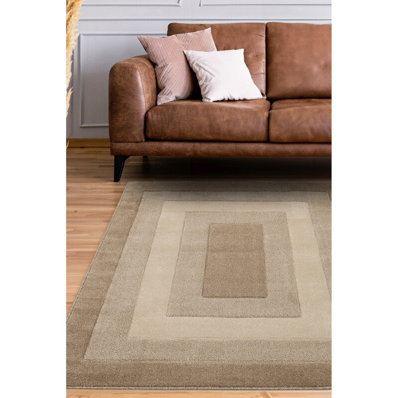 Rug Newport Border Rectangle Taupe 120x170cm
