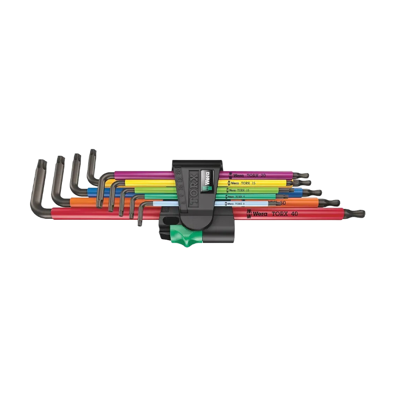 Wera 967/9 TX XL Inbussleutelset - Multikleur, Extra lang