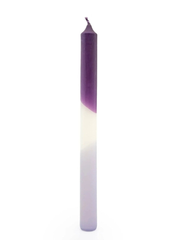 Taper Candles Ombre Purple 6pcs