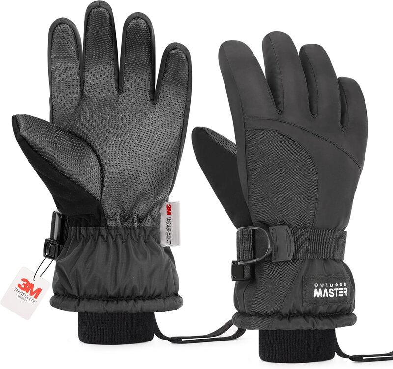 Kids Ski Snow Gloves, 3M Thinsulate Winter Windproof Waterproof Thermal Gloves for Bo