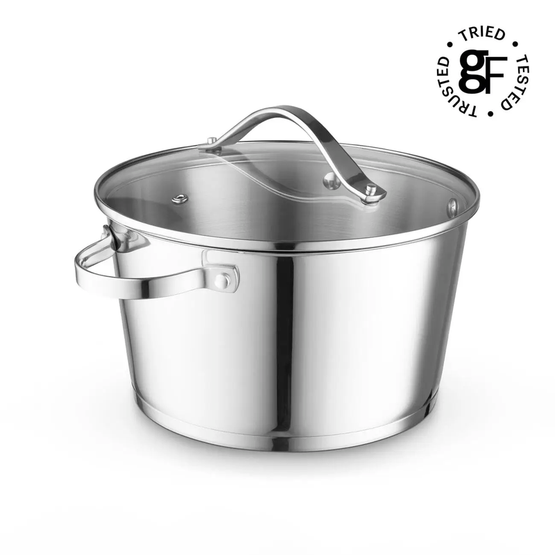 by Tower 24cm Casserole with Lid, Induction Compatible, Stainless Steel