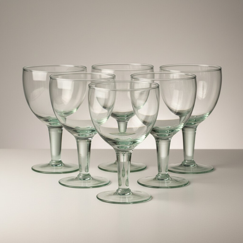 Set van 6 CellarDine cocktailglazen van gerecycled glas, 600 ml - transparant
