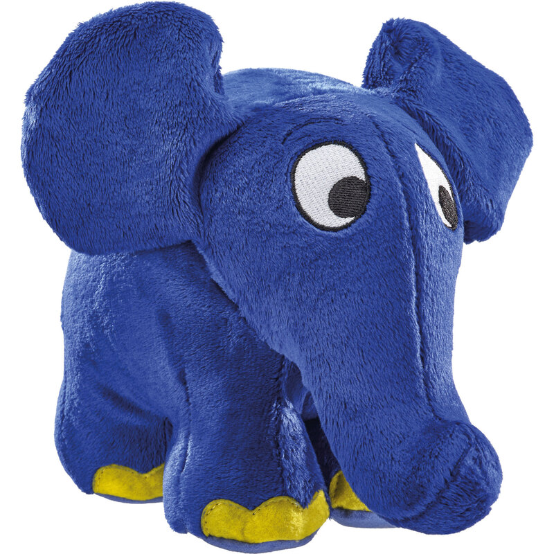 Schmidt Spiele Die Maus Elefant Kuscheltier, Blau - 22 cm Plüschtier für Kinder ab 3 Jahren, süße Dekoration fürs Zimmer & Geschenk