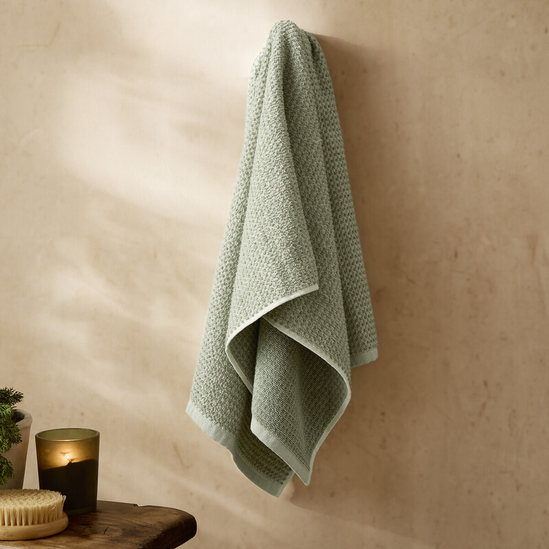 Hand Towel Hebden Waffle Bay Green 50x100cm