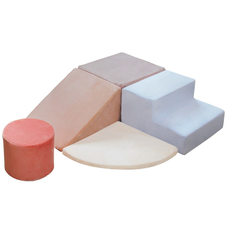 BanaSuper Foam Climbing Blocks for Children, Foam Building Blocks XXL, EN71 Certified, Kids Montessori Toy, Washable Case for Indoor Fun, Baby Soft Playset (Blue Pink)