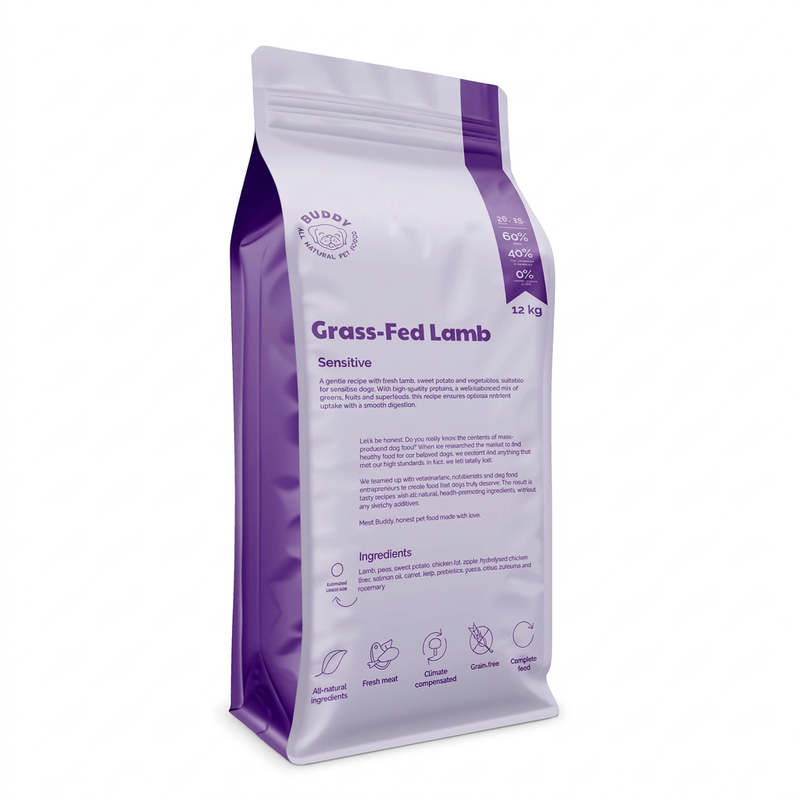 BUDDY ALL NATURAL PET FOODS Alleinfuttermittel für Haustiere Weidemählfutter 12 kg