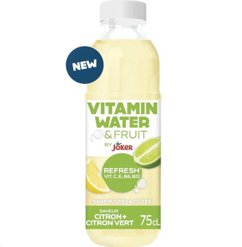 Boisson Aux Fruits Vitaminée Refresh Saveur Citron Et Citron Joker La Bouteille De 75cl