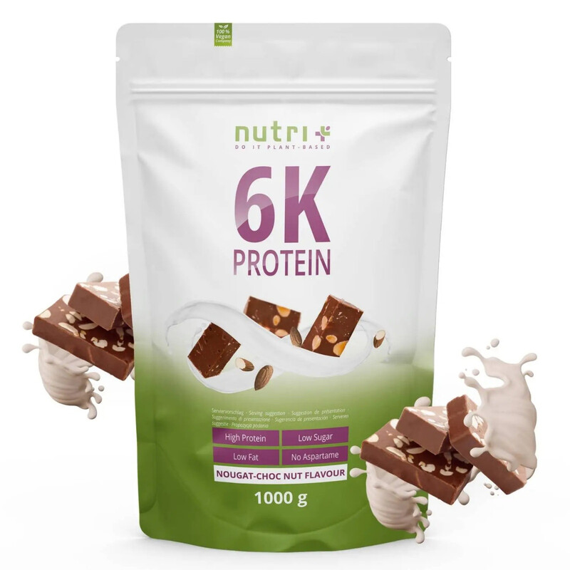 Nutri+ 6K Proteinpulver Vegan 1 kg Nougat-Choc Nut