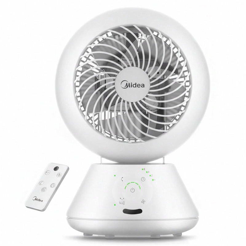 Midea | Ventilator | Kühlventilator | MDF24JRW | Standgerät | Tischgerät | 30 W | 5 Geschwindigkeitsstufen | Oszillationsfunktion | Fernbedienung | Weiß