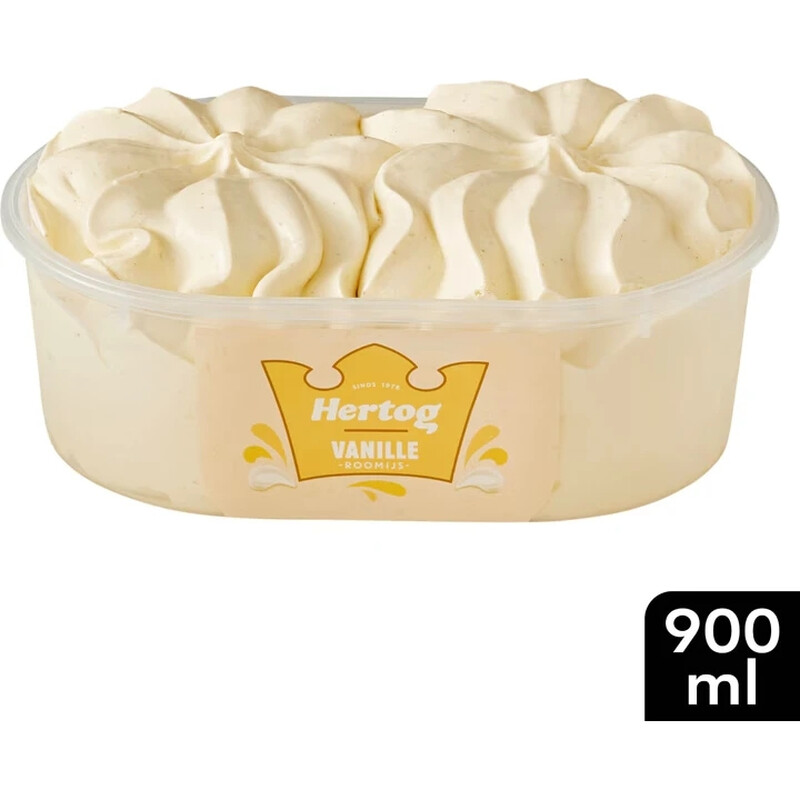 Hertog IJs IJssalon Vanille Roomijs 900 ml