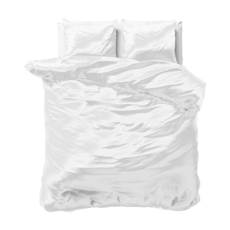 Sleeptime Dekbedovertrek Satijn Beauty Skin Care - 200 x 200/220 + 2 Kussenslopen 60 x 70 - Wit