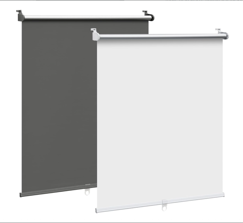 WOLTU Blackout-Rollo ohne Bohren, Klemmfix-Thermorollo für Innenräume, Sichtschutz- und Sonnenschutzrollo, kordellos, Klemmrollo für Fenster und Türen, 90x150 cm, Weiß