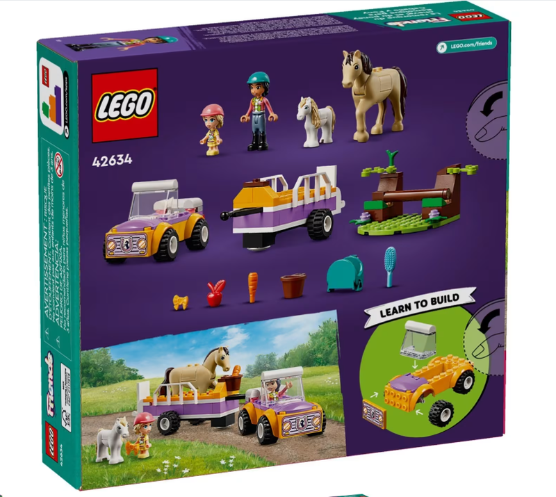 LEGO 42634 Friends Remorque pour Cheval et Poney