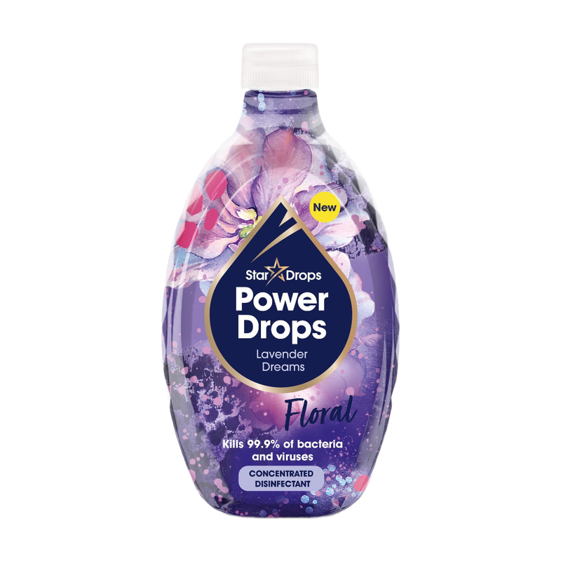 Power Drops Concentrated Surface Floor Disinfectant Lavender Dreams 250ml
