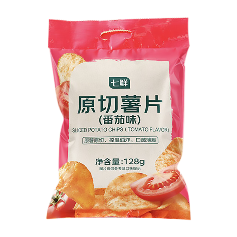 7FRESH Original geschnittene Kartoffelchips 128 g (Tomatengeschmack)