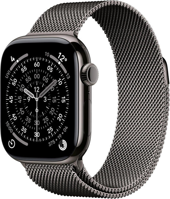Watch Series 11 GPS + Cellular 46mm Slate Titanium Case with Slate Milanese Loop - S/