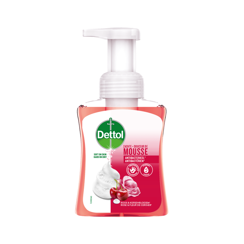Dettol schuimende handzeep roos & kersenbloesem 250 ml