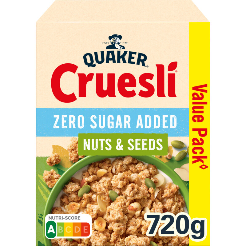 Quaker Zs Cruesli Noten&Zaden - 720 g