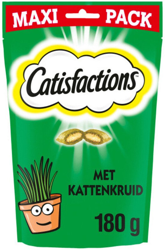 Catisfactions Kattensnack Kattenkruid Maxipak 180 g