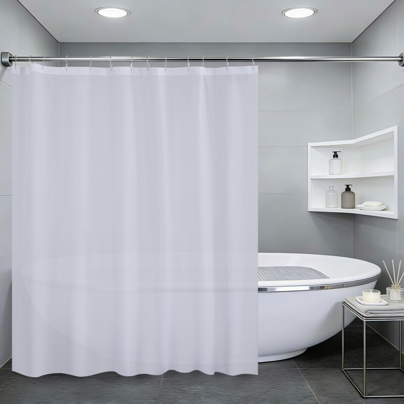 PEVA Shower curtain, 180x180cm, Translucent White, 1pack