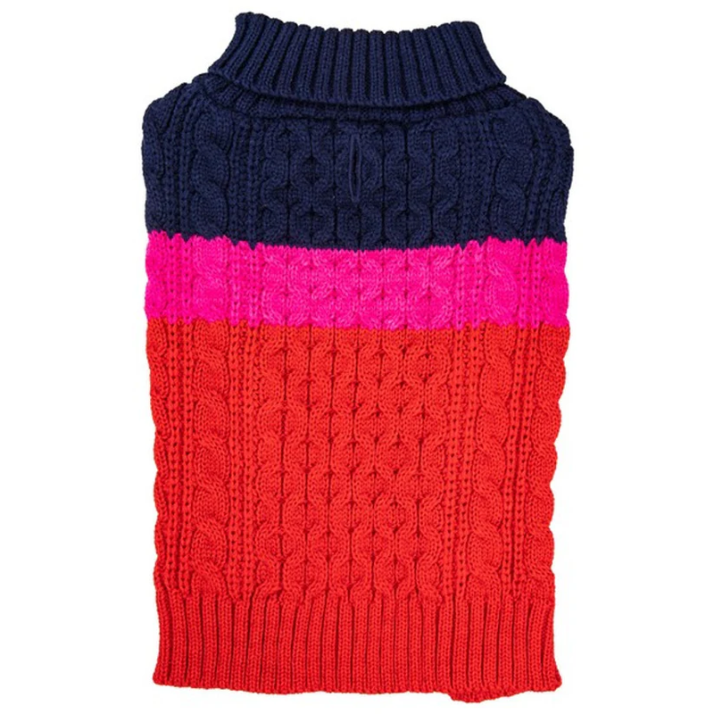 Colour Block Red & Pink Sweater XS