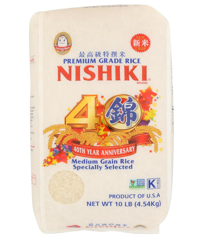 NISHIKI RICE MUSENMAI (MEDIUM GRAIN) 4.5KG