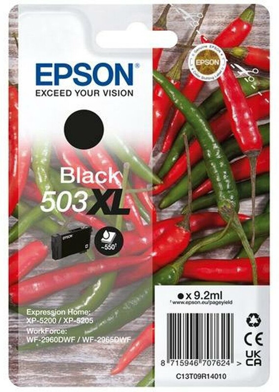 Epson 503XL inktcartridge, origineel, hoog (XL) rendement, zwart, 1 stuk