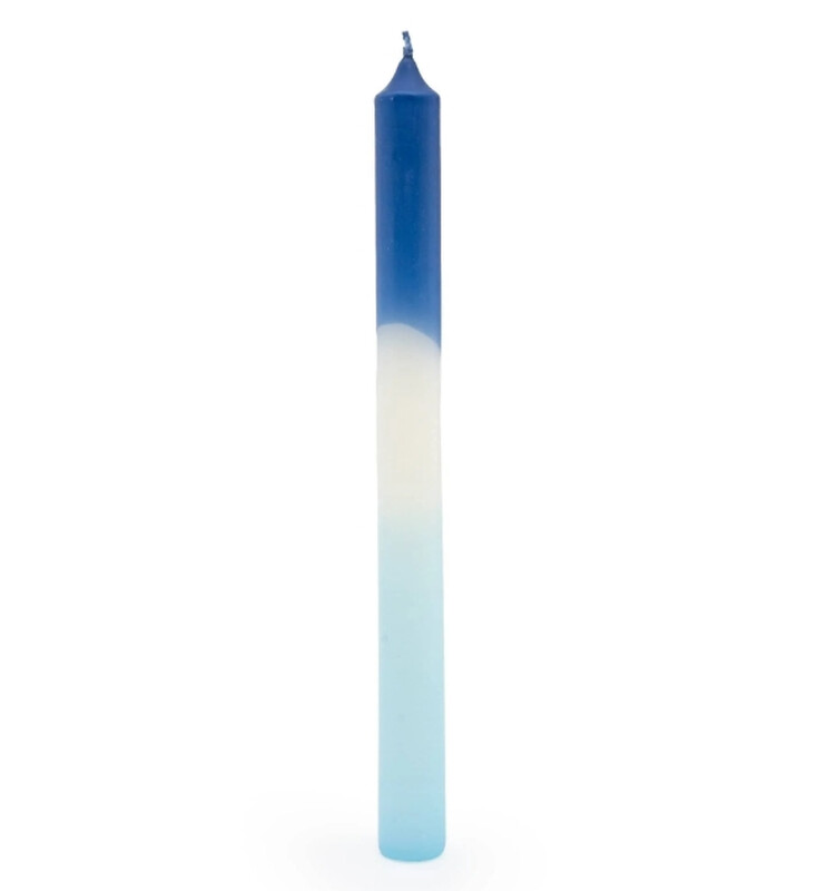 Taper Candles Ombre Blue 6pcs
