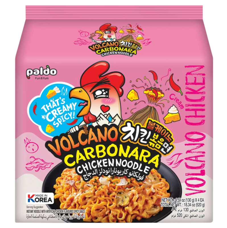 Volcano Carbonara Chicken Noodle 130g (4 pack)