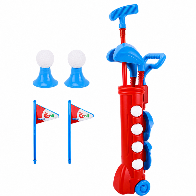 11-teiliges Kinder-Golf-Spielset mit Schlägern, Bällen und Flaggen