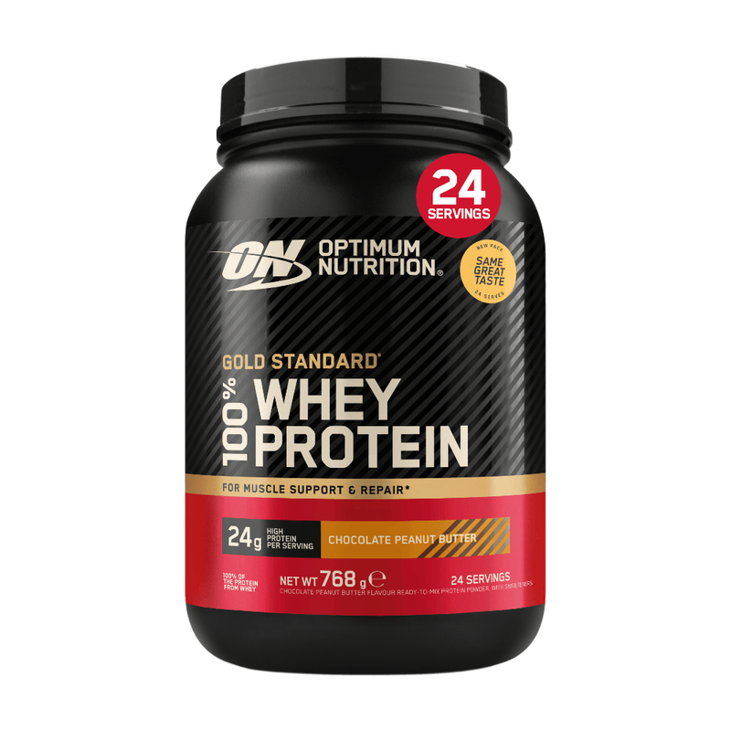 Optimum Nutrition Gold Standard 100% Wei-eiwitpoeder – 768 g – Chocolade-pindakaas