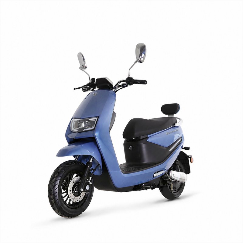 LUYUAN MB5 Knight Elektroscooter 1200W, 60V 20Ah NCM Lithium: 45 km/h, 50-60 km Reichweite, L1e-B Straßenzulassung in Goldblau.