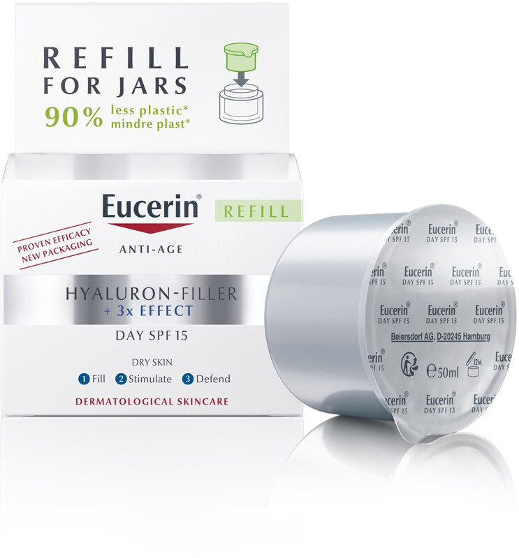 Eucerin Hyaluron Filler Tagescreme Für Trockene Haut Lsf 15 Nachfüller (50 Ml)