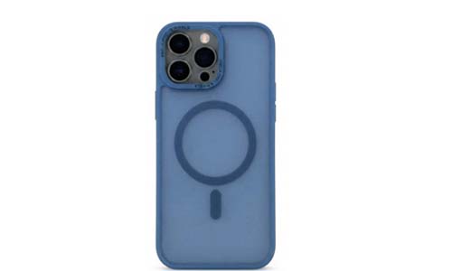 dpower KC26 Coque Compatible MagSafe pour iPhone 13/14, Protection Antichoc Niveau Militaire 3,6 M, Dos Mat Semi‑Transparent Anti‑Empreintes, Sept Couleurs Disponibles bleu royal iphone13/14