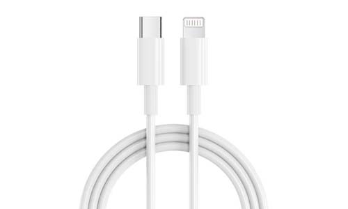 dpower F8000 - Câble USB-C vers Lightning 1m, Blanc, Charge Rapide 3A & Transfert Données 480 Mbps, Compatible iPhone 11/12/13/14